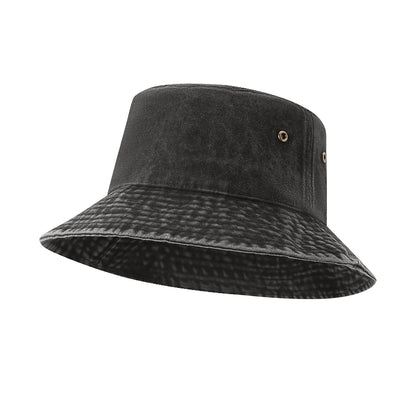 Drill washed bucket hat